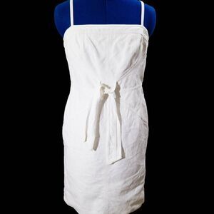 Etcetera Front Tie White Denim Dress Size 8